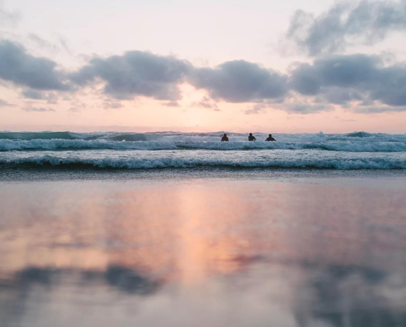 swimming port waikato sunset beach